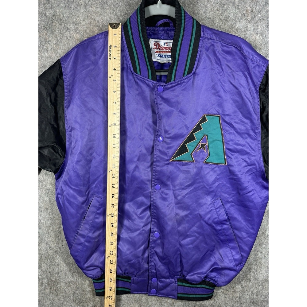 Vintage 1998 Starter Diamond Collection Arizona Diamondbacks Jacket M Purple MLB - Picture 9 of 11